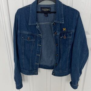 Steve & Barry's Blue Denim Jacket with Yellow M Logo